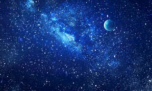 蓝色星空天花软膜背景