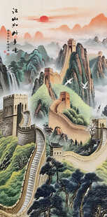 国画万里长城