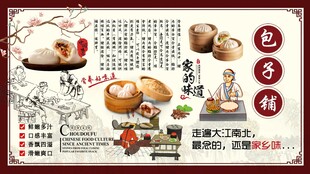 包子铺背景墙