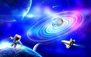 星空科幻背景墙