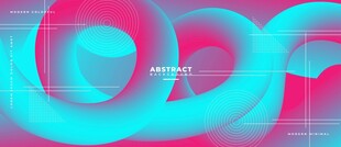 红蓝渐变三维立体抽象矢量背景