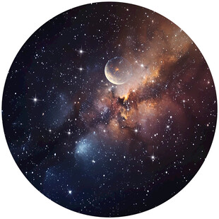 圆形星空宇宙背景天花软膜