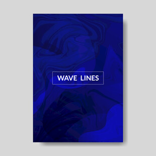 深蓝色波浪矢量背景