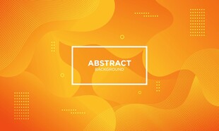 橙黄色波浪矢量背景