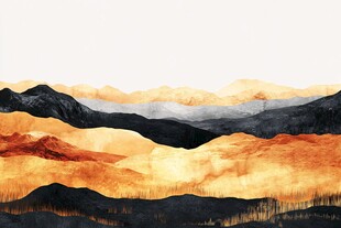 金箔山水画素材-金箔山水画图片-金箔山水画设计模板-昵图网