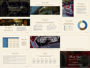 复古汽车收藏古董文艺高级PPT