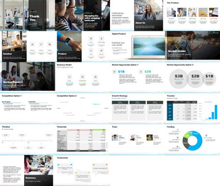 小清新商务办公高级白领极简PP