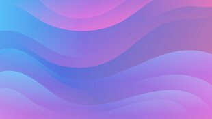 粉蓝色浪漫波浪抽象矢量背景