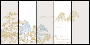 山水壁纸壁画装饰画