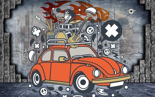 工装汽车背景墙