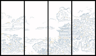 新中式壁纸壁画装饰画