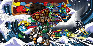 工装涂鸦背景墙