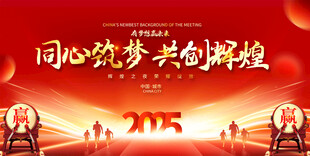 2025公司年会展板