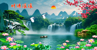 山水风景中堂画