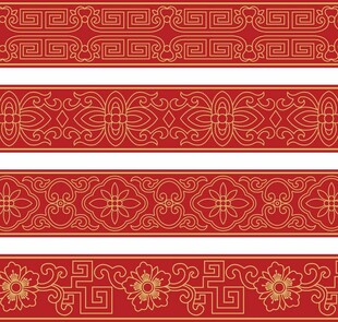 二方连续 传统纹样 边框 花带