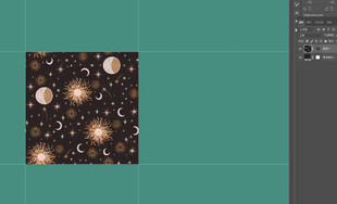 星星月亮复古睡衣图案