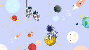 卡通星空宇宙背景