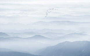 中国风群山水墨山画背景墙
