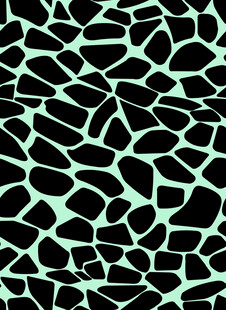 大牌卡通手绘复古石头豹纹