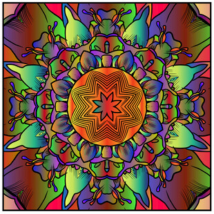 教堂玻璃抽象矢量图