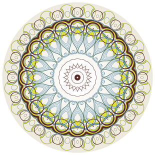 圆形抽象线条花纹