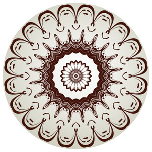 圆形复古花纹