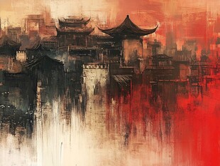 抽象水彩风景油画素材-抽象水彩风景油画图片-抽象水彩风景油画