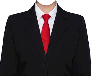 红色领带西服西装正装女款psd