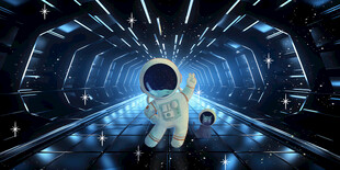 科技太空舱背景