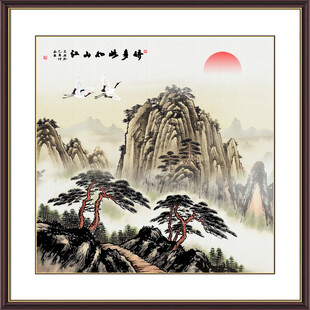 迎客松山水装饰画