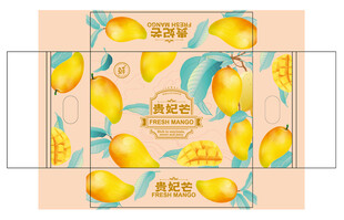 烫金贵妃芒包装平面展开图