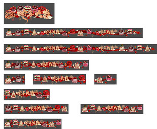 新年橱窗蛋糕贴