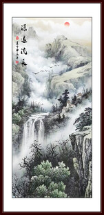 竖幅山水画