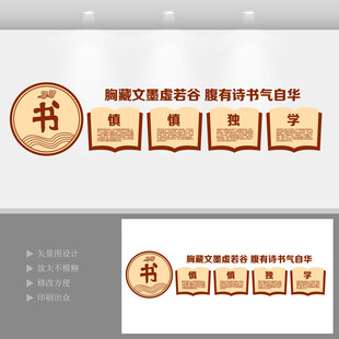 教室读书展板文化背景墙设计
