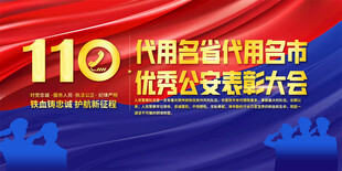 优秀公安表彰大会展板