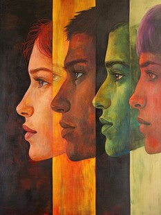 彩色人物抽象画素材-彩色人物抽象画图片-彩色人物抽象画设计模板-昵图网