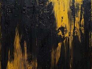 黄和灰抽象画-2-水彩画作品-第壹印像