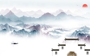 新款 最新中式山水 TiF分层