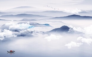 现代 最新中式山水 TiF分层