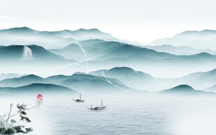 大气 中式简约山水 TiF分层