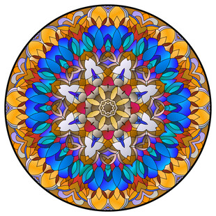 圆形吊顶天花教堂玻璃