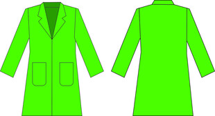 大褂工作服平面图