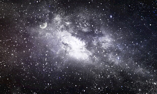 浩瀚灰色宇宙星空背景墙