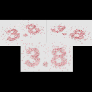 三视角4K分层通道花瓣三八妇女