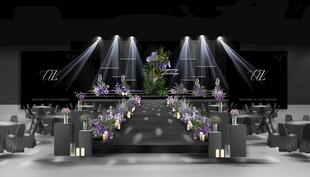 紫色水晶婚礼效果图