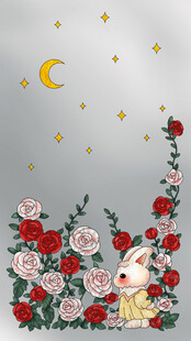 高清分层手绘复古玻璃打印图