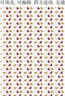 金色烫金爱心  爱心印花