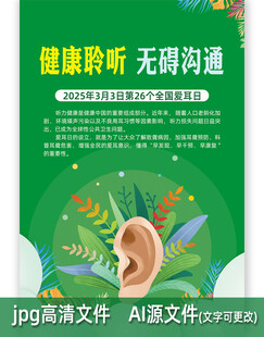 全国爱耳日海报