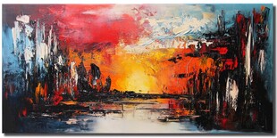 抽象画风景油画素材-抽象画风景油画图片-抽象画风景油画设计模板