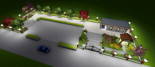 别墅庭院夜景灯光设计案例效果图